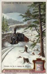Steam locomotive on the Brocken Railway, Harz mountains, Germany